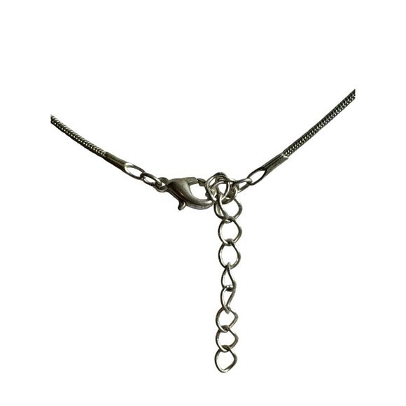 Sterling Silver Pink Cubic Zirconia Necklace & Earring Set With Adjustable Chain - Picture 3 of 7